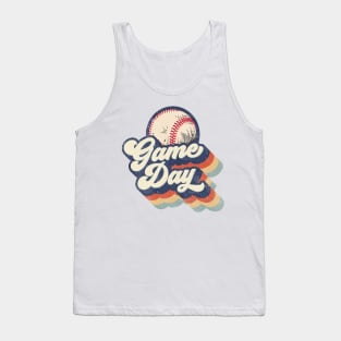 Retro Baseball Game Day Mother's Day Tank Top